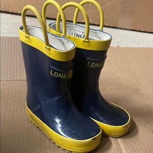 Kids Blue and Yellow Rain Boots